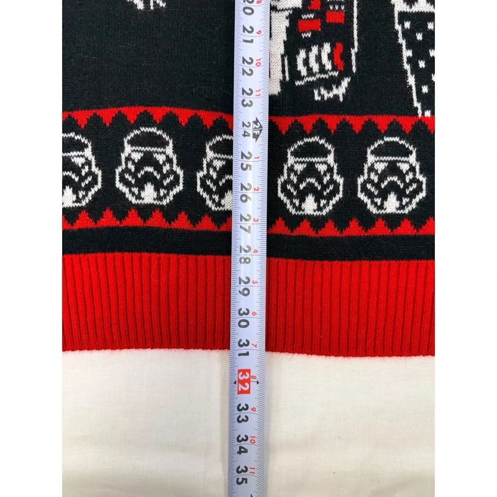 Star Wars Original Darth Vader Ugly Christmas Sweater Mens LG Black Holiday Knit